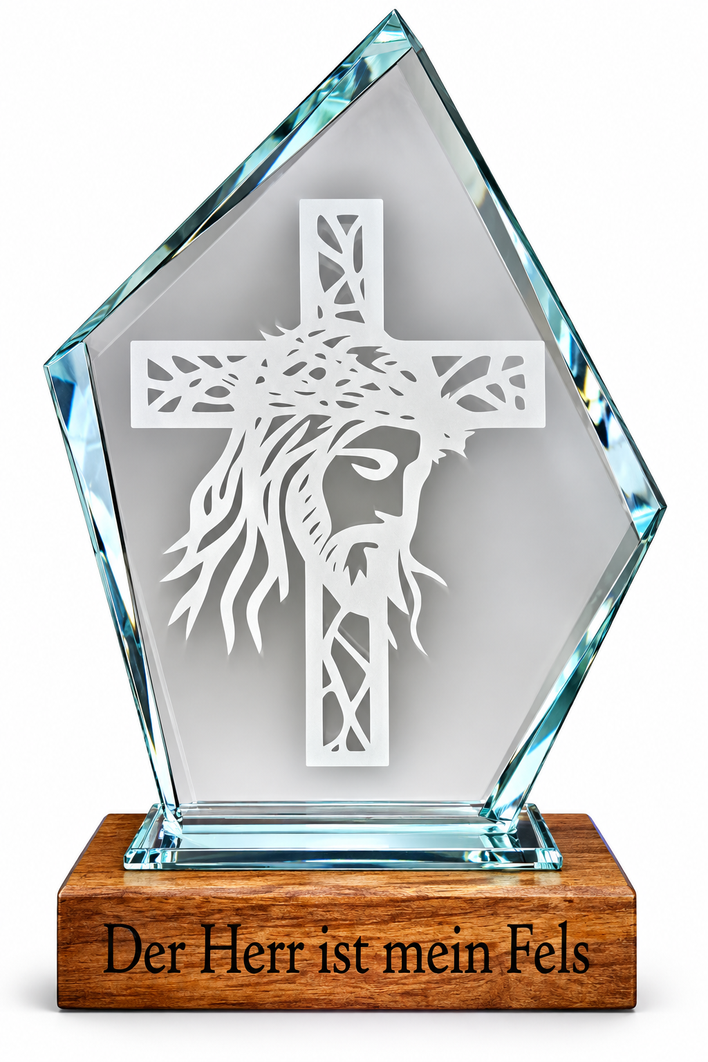 Kristallpokal mit Gravur und Inschrift